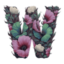 A stylized floral 'W' logo